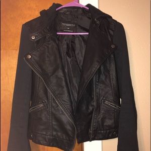 Black leather jacket size M